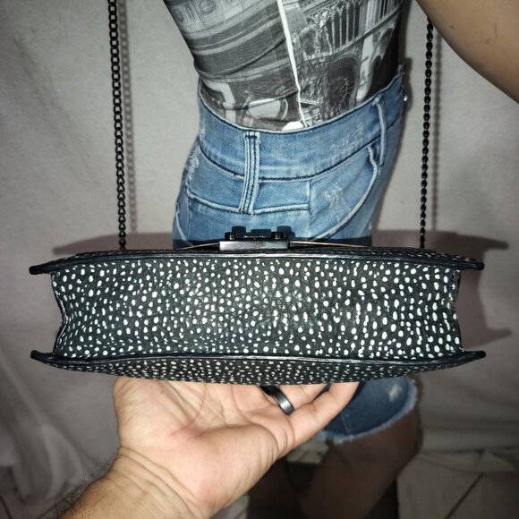 Loeffler Randall Python Emboss Crossbody Leather Bag. - Picture 9 of 11